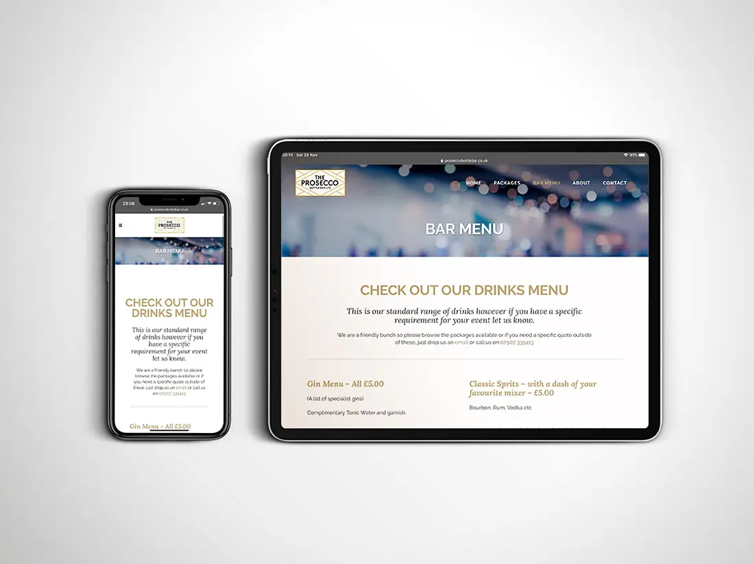 Mobile responsive web design