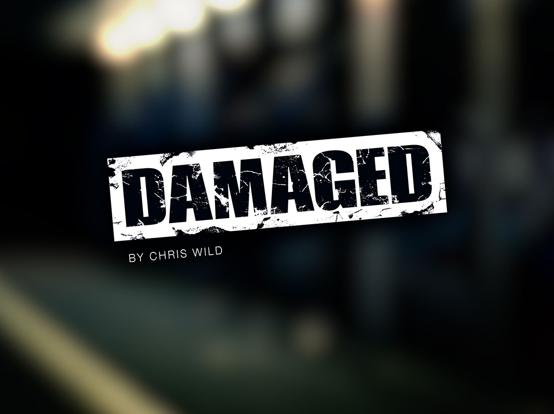 Damaged logo design