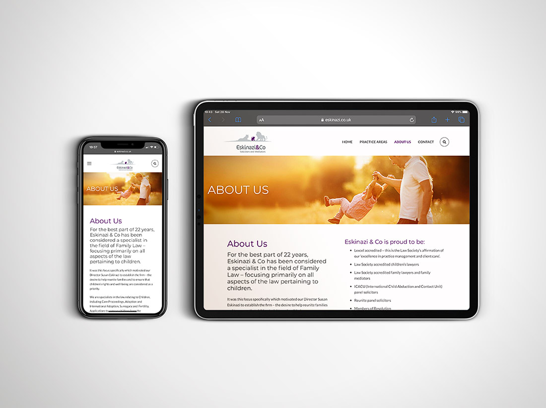 Responsive website views