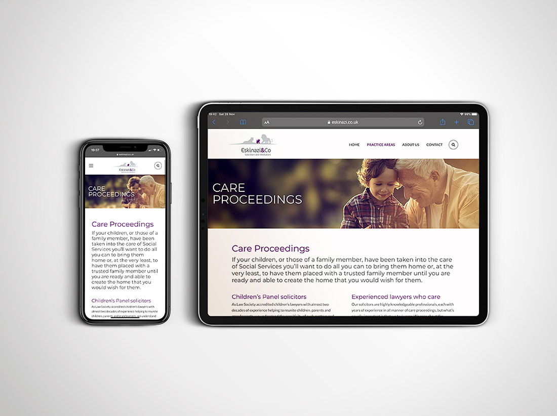 Responsive website views