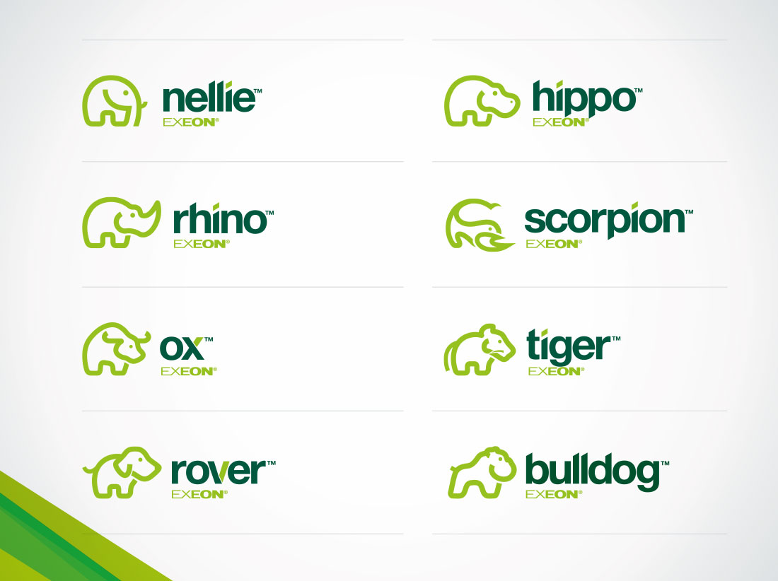 Brand style executed over product range